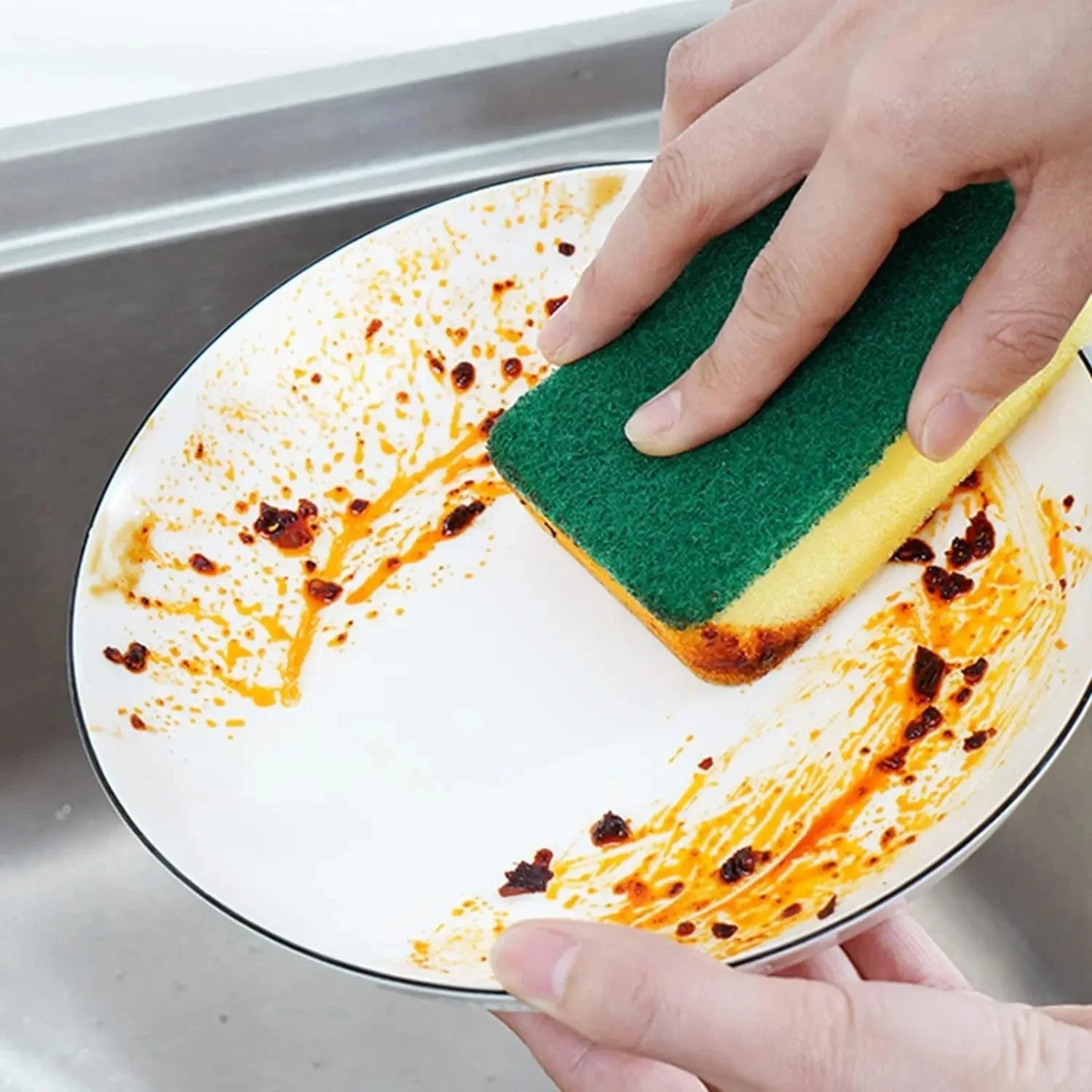 Double-Sided Magic Cleaning Sponge Rust Remover Scrub Brush Kitchen Cleaning