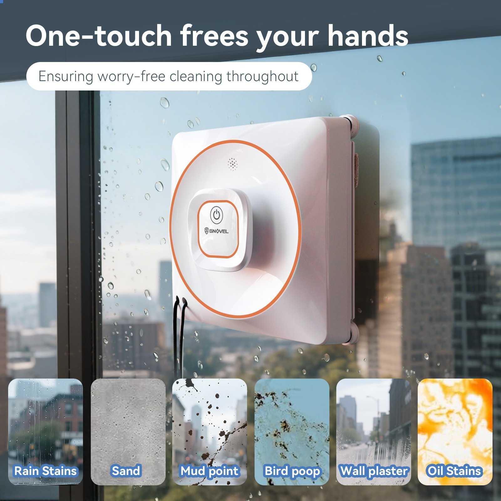 Window Cleaning Robot 8000Pa Anti-Fall 4 Cleaning Modes with Remote App Control