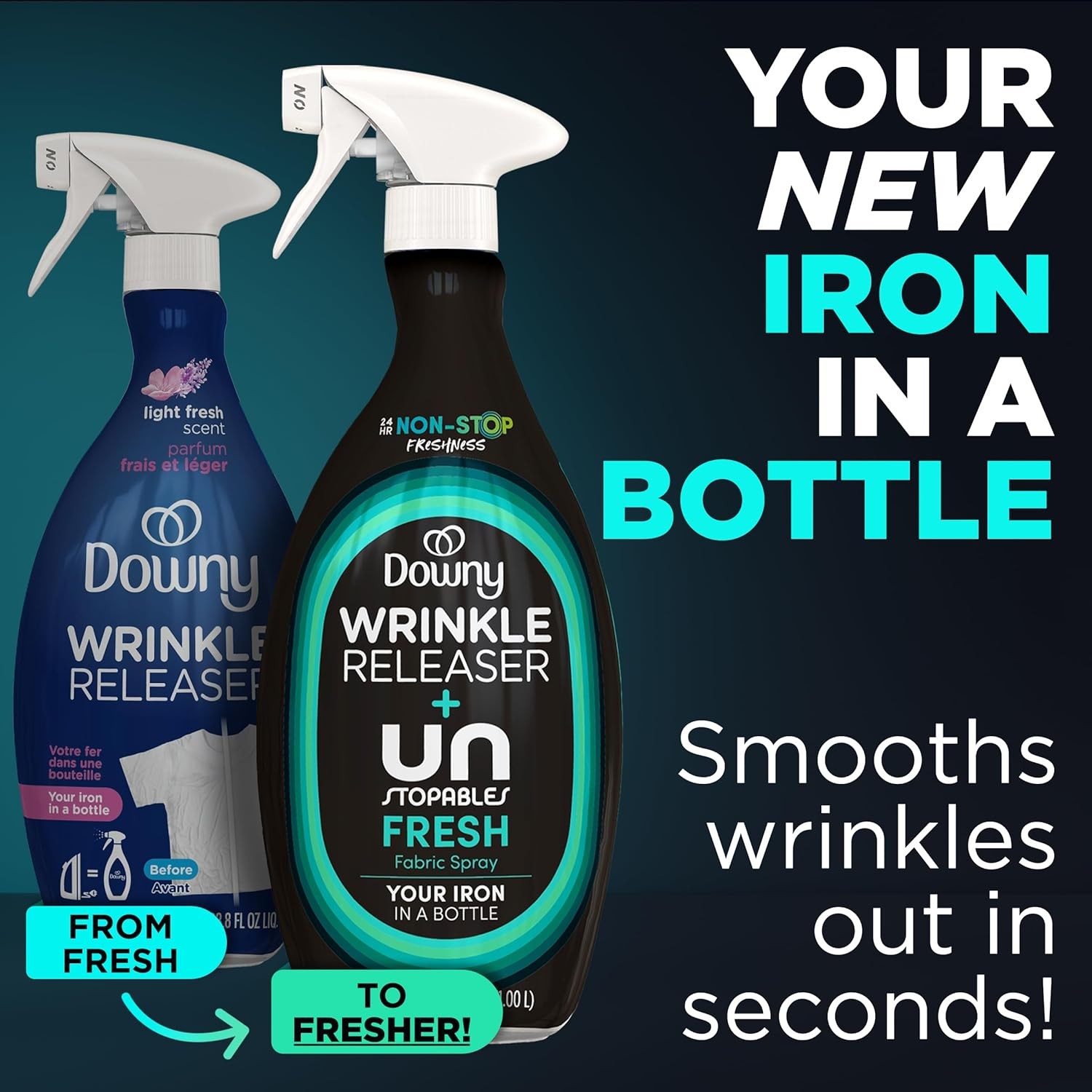 Wrinkle Releaser Spray Travel Size Downy 16.9 Fl Oz Pack of 2 Wrinkle Releaser