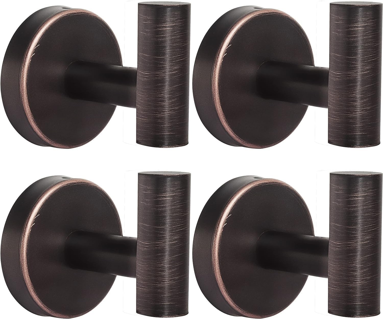 Towel Hooks Bathroom,2 Packs Wall Mount Towel Holder,Black Matte Wall Robe