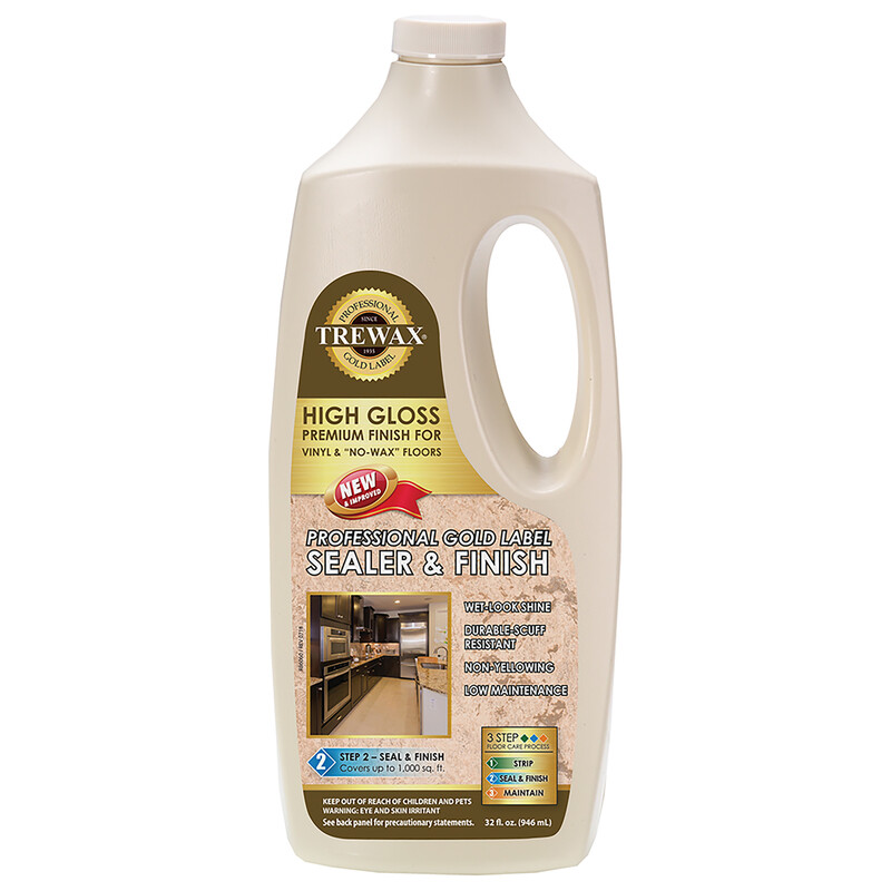 Trewax 887135027 High Gloss Multi-Surface Floor Sealer Wax Liquid 32 oz.