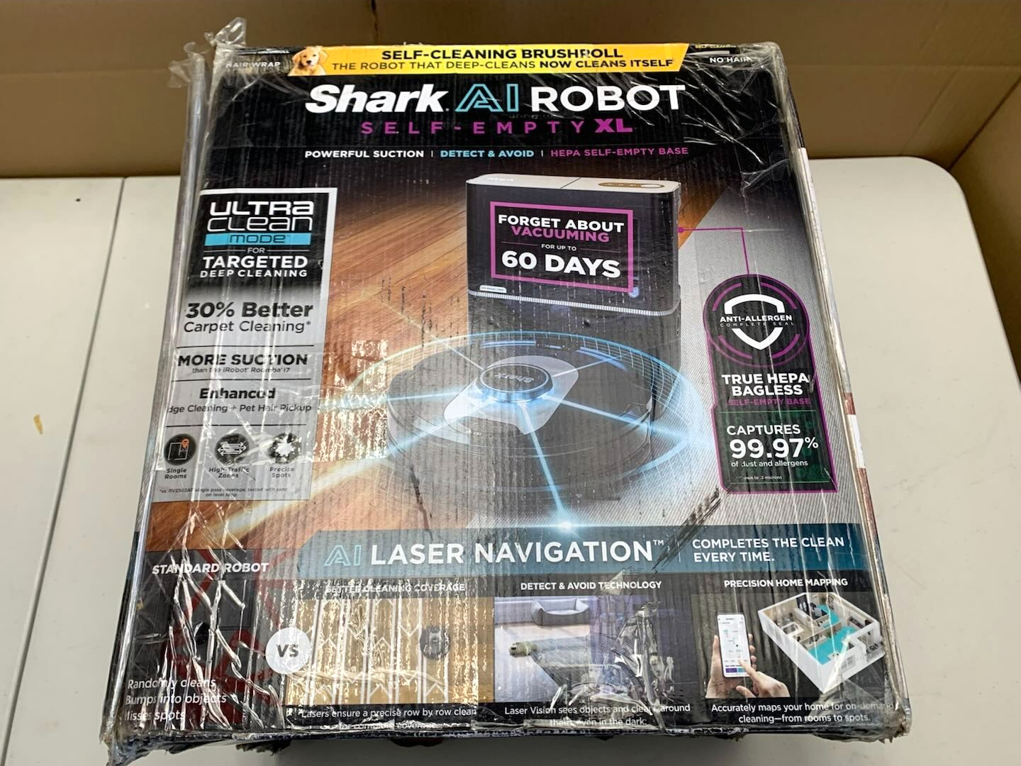 Shark AI Ultra Robot Self Empty XL RV2502AE Used