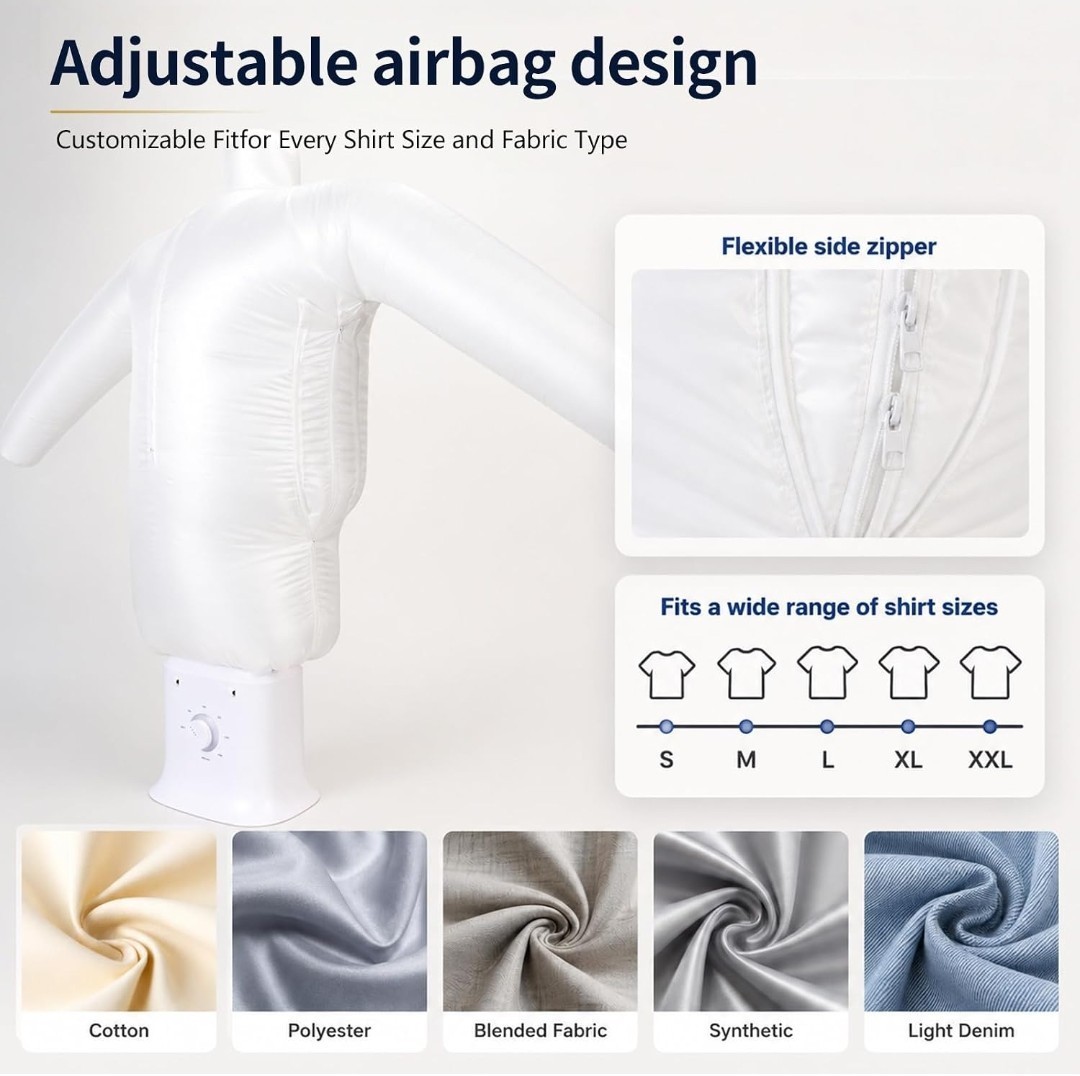 Portable Automatic Garment Dryer & Ironing Machine, Hands-Free Clothes…