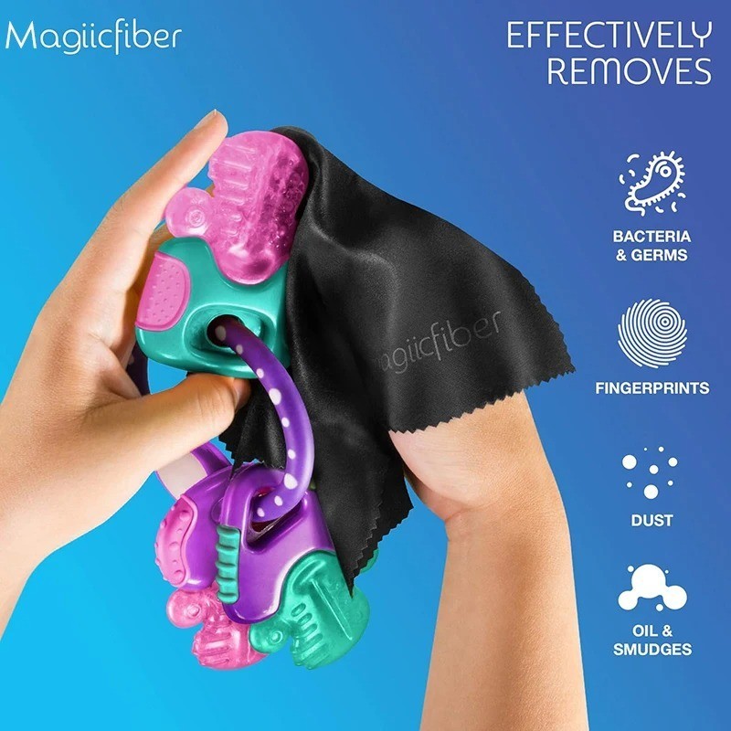 MagiicFiber Microfiber Cleaning Cloth, High-density Stripe-free Wipes, Soft and