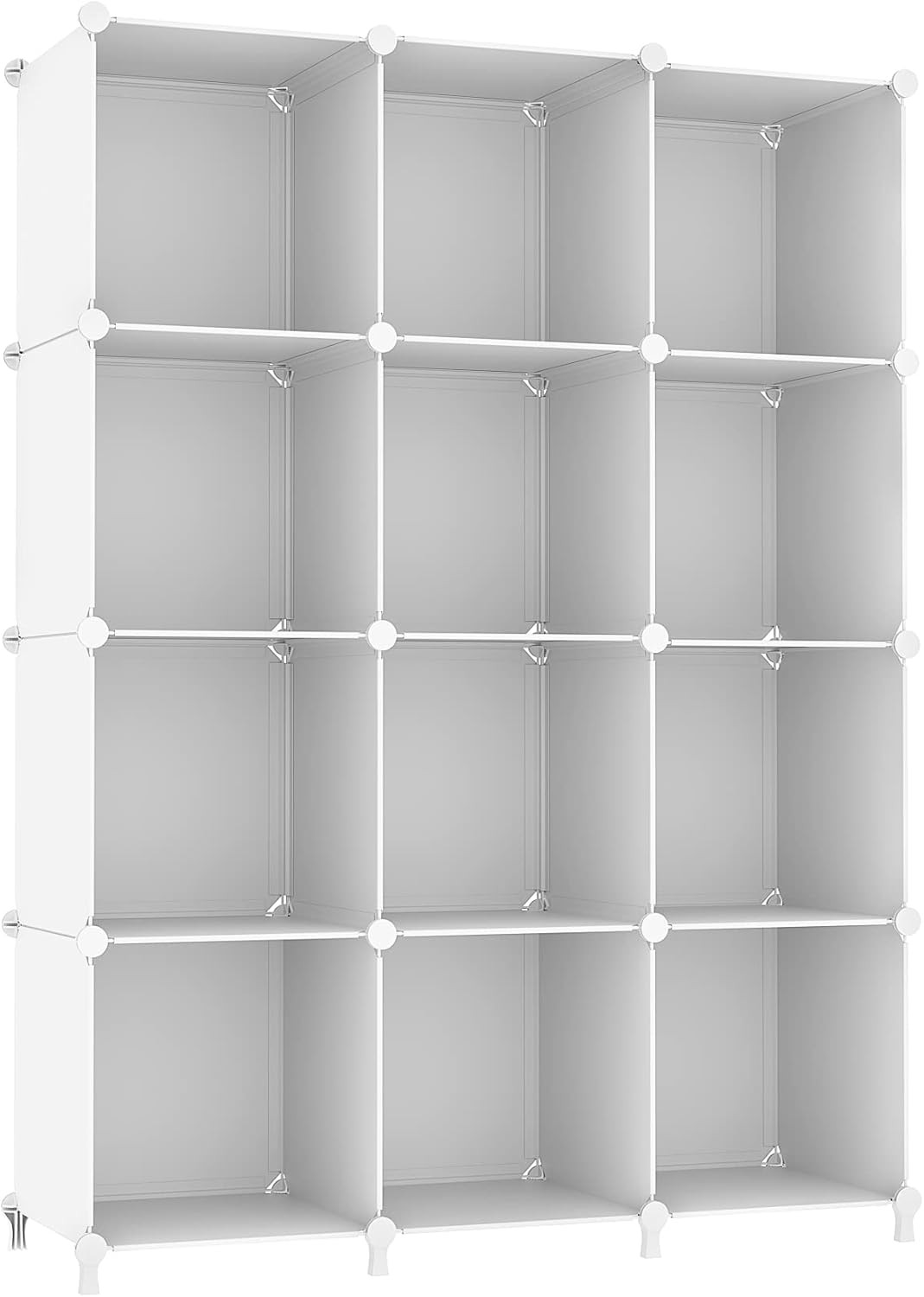 12 Cube Storage Organizer, Closet Organizer Storage Shelves, White |