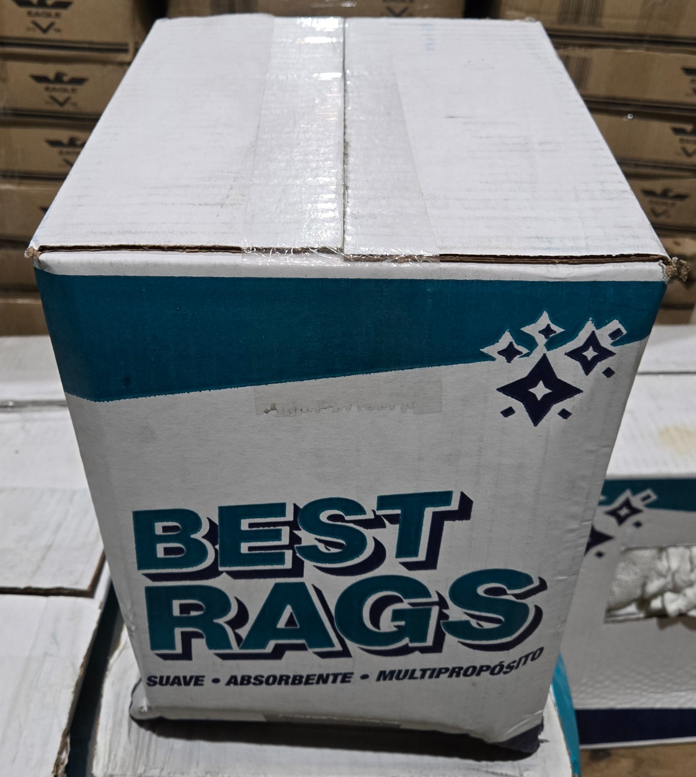 Best Rags Box of 10lb new white terry towels Appoximately 16×19 NEW (46C)