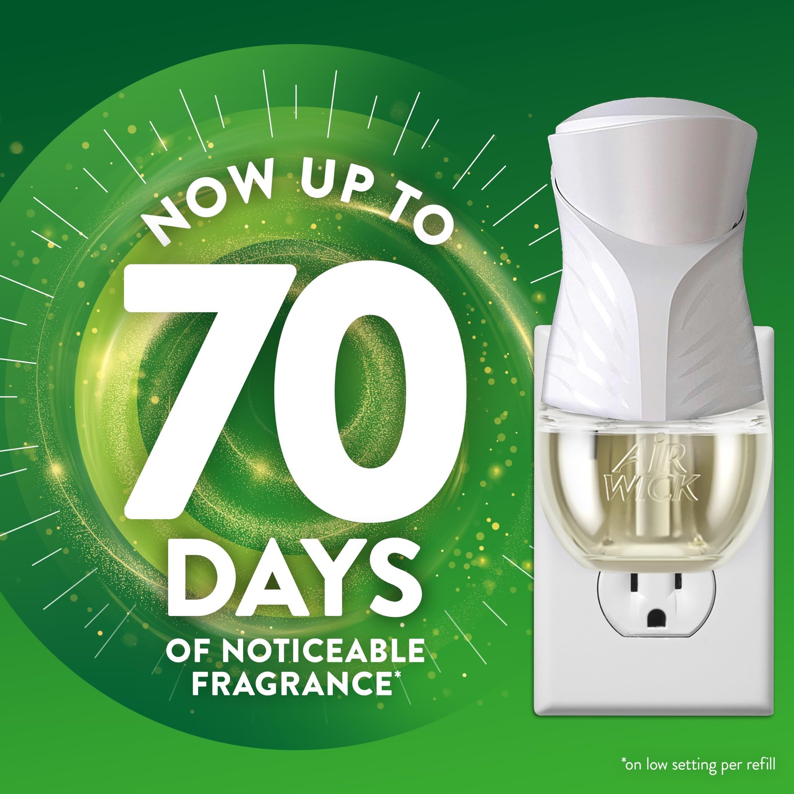 Air Wick Scented Oil Warmer, White, 360° Fragrance Diffusion, 5 Settings