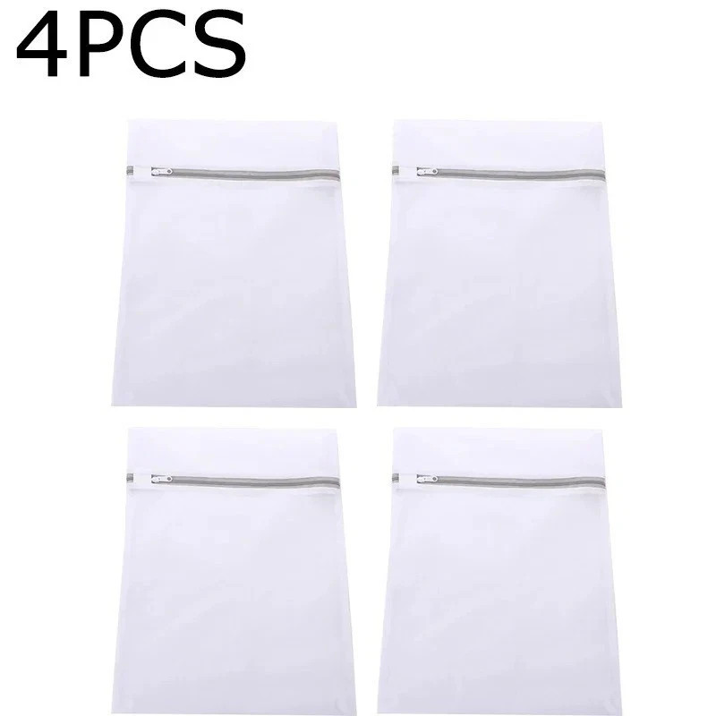Mesh Laundry Bags for Delicates with Non Rust Zipper- White Laundry Bag