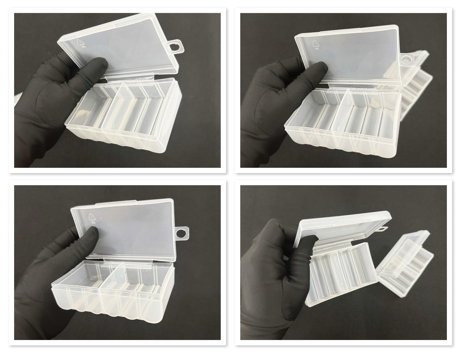 Double AA Battery Storage Box Case Holder in Clearview Color 12 Slot, 2QTY Set