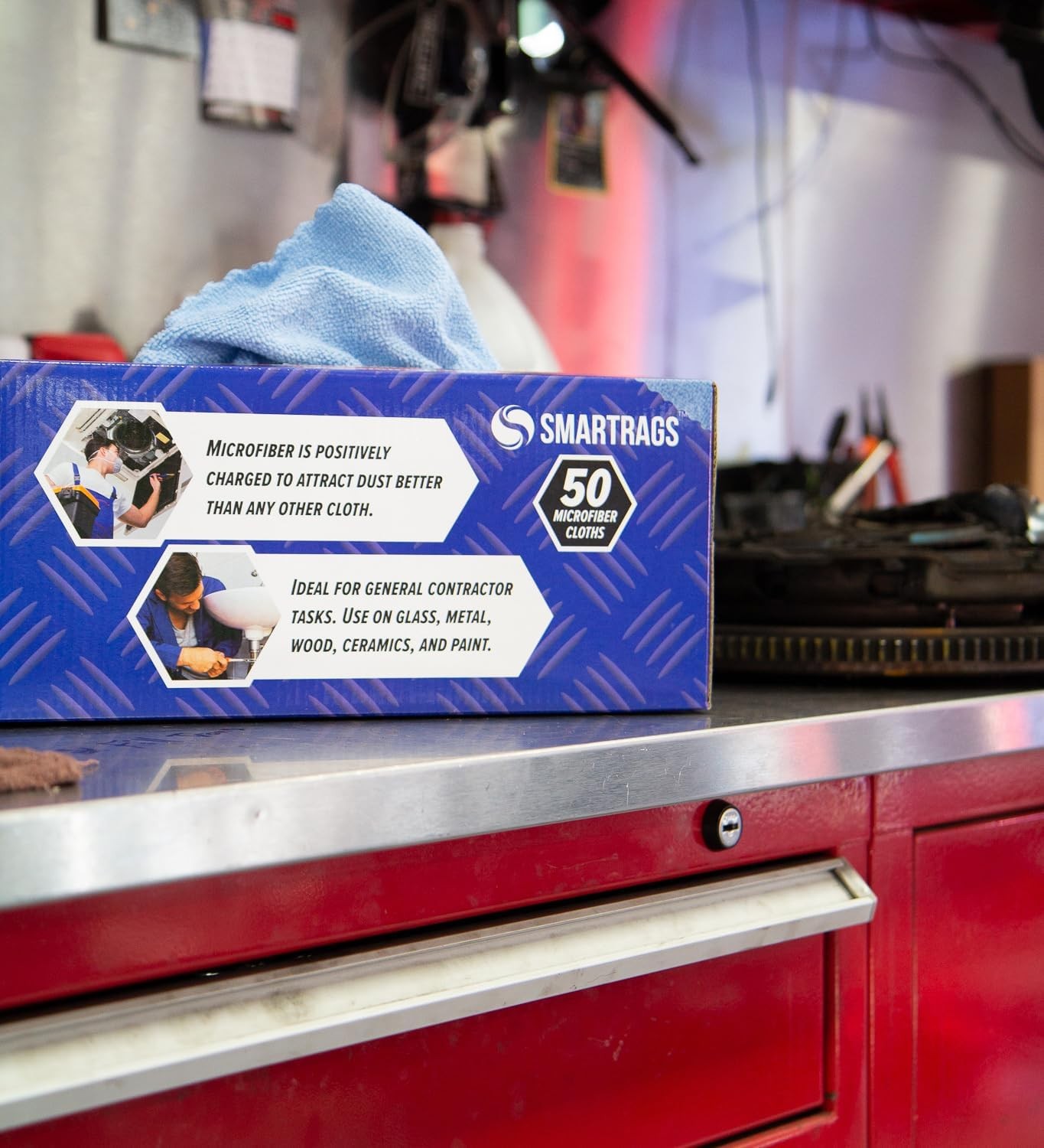 Rags Microfiber Cleaning Cloths, in a Box, Lint Free 180 GSM