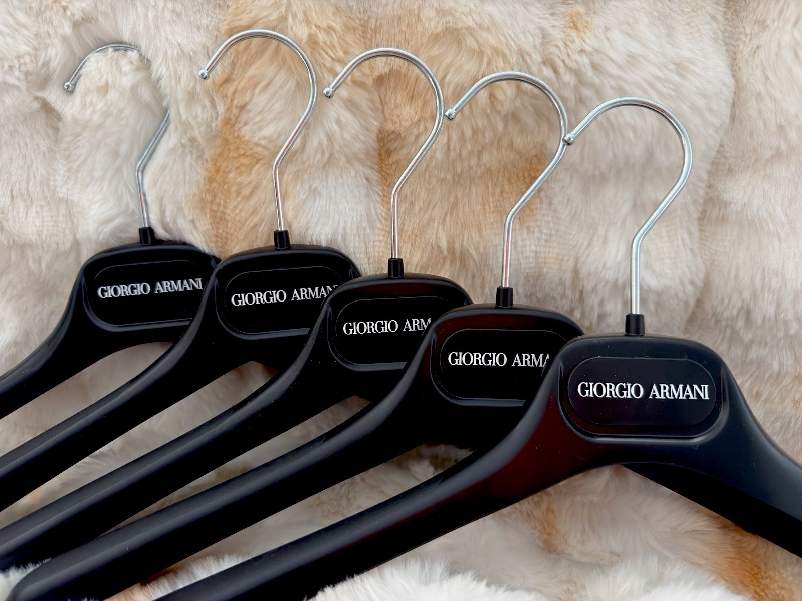 GIORGIO ARMANI Shirt Jacket Blouse Hangers Set Of 5 Length 17 in. (no scratches)