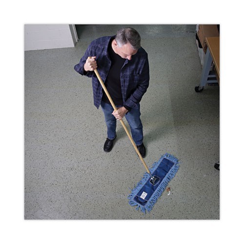 Boardwalk Clip-On Dust Mop Handle Swivel Head, Lacquered Wood, 1″ x 60″, Natural