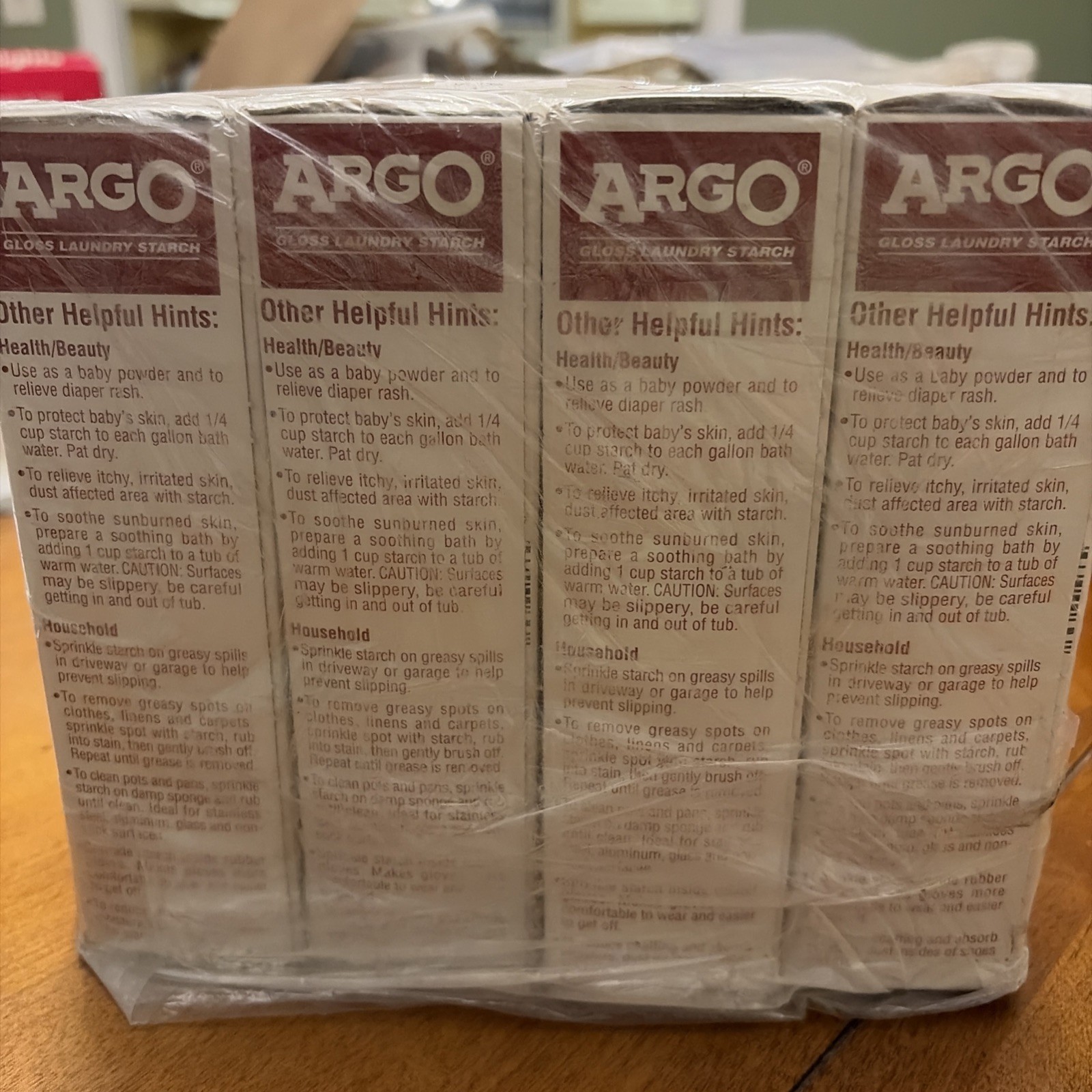 4!! Argo Gloss Laundry Starch Easy to Use Crisp Finish Discontinued NOS Sealed