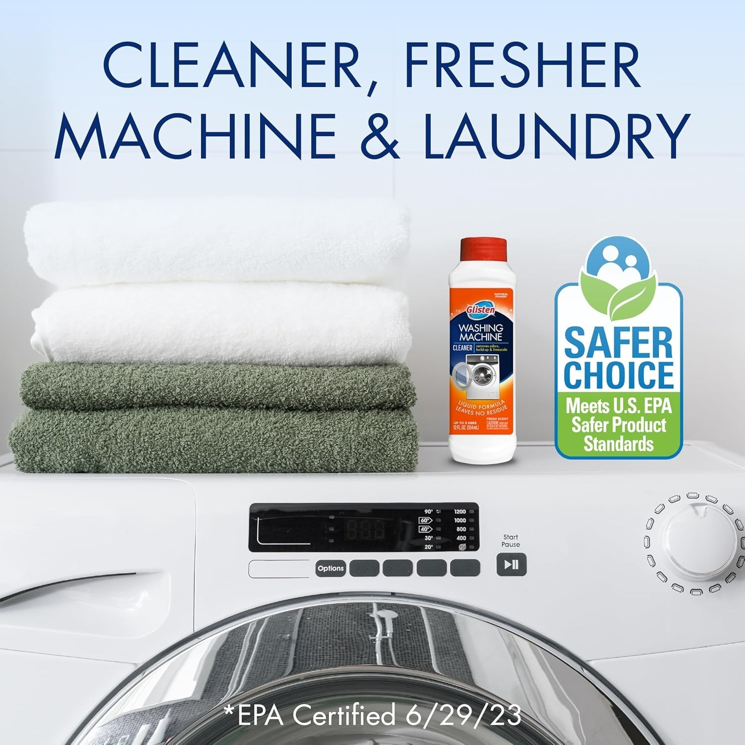Washing Machine Cleaner, Helps Remove Odor, Buildup, and Limescale, Fresh Sce…