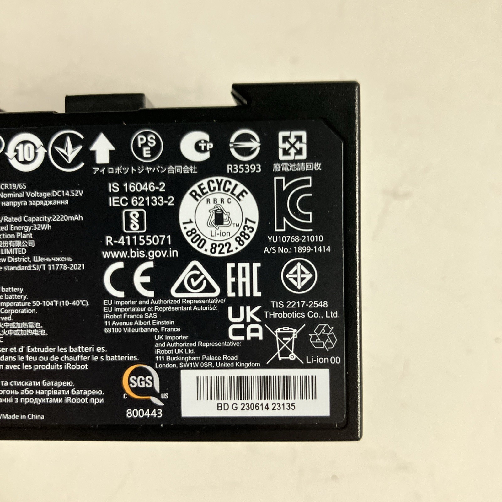 Genuine OEM ABL-D2A Battery iRobot Roomba j5 j6 j7 j8+ i3 i4 i5 i7 i8+ e5