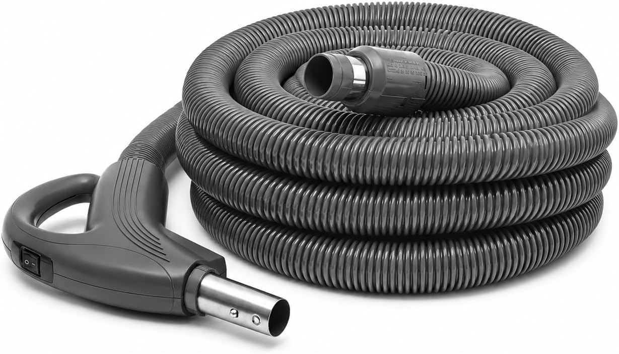 30 ft Low Voltage Hose Central Vac Hose, Compatible with Beam, Most 1.5″ Inlets