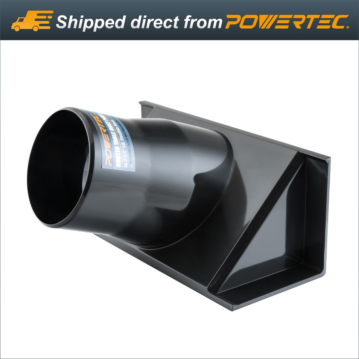 POWERTEC Router Table Dust Port Dust Collection Hose 2-1/2″ Connector (70288)