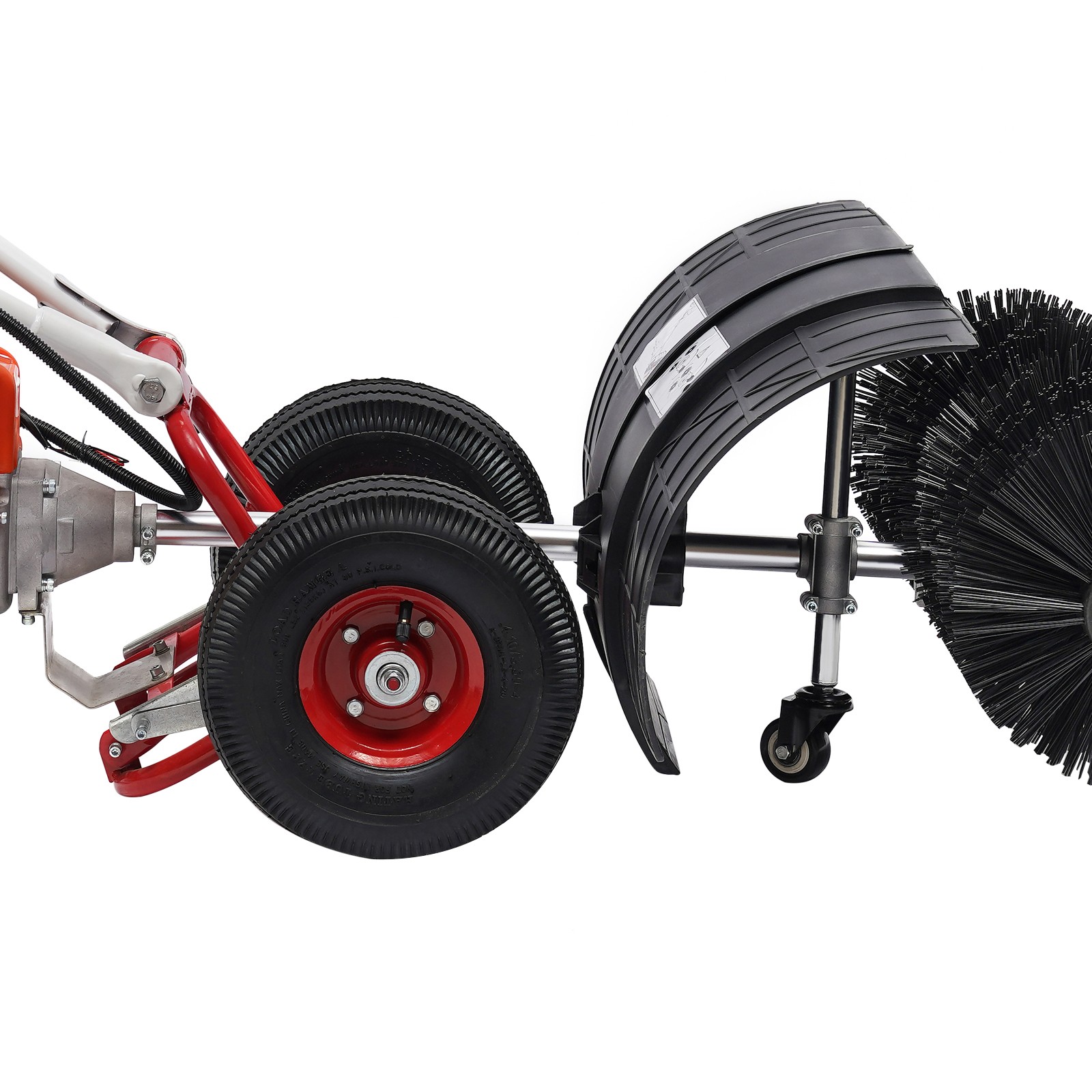 Walk Behind 52cc Power Broom Snow Driveway Sweeper Cleaner Artificial Grass USA~
