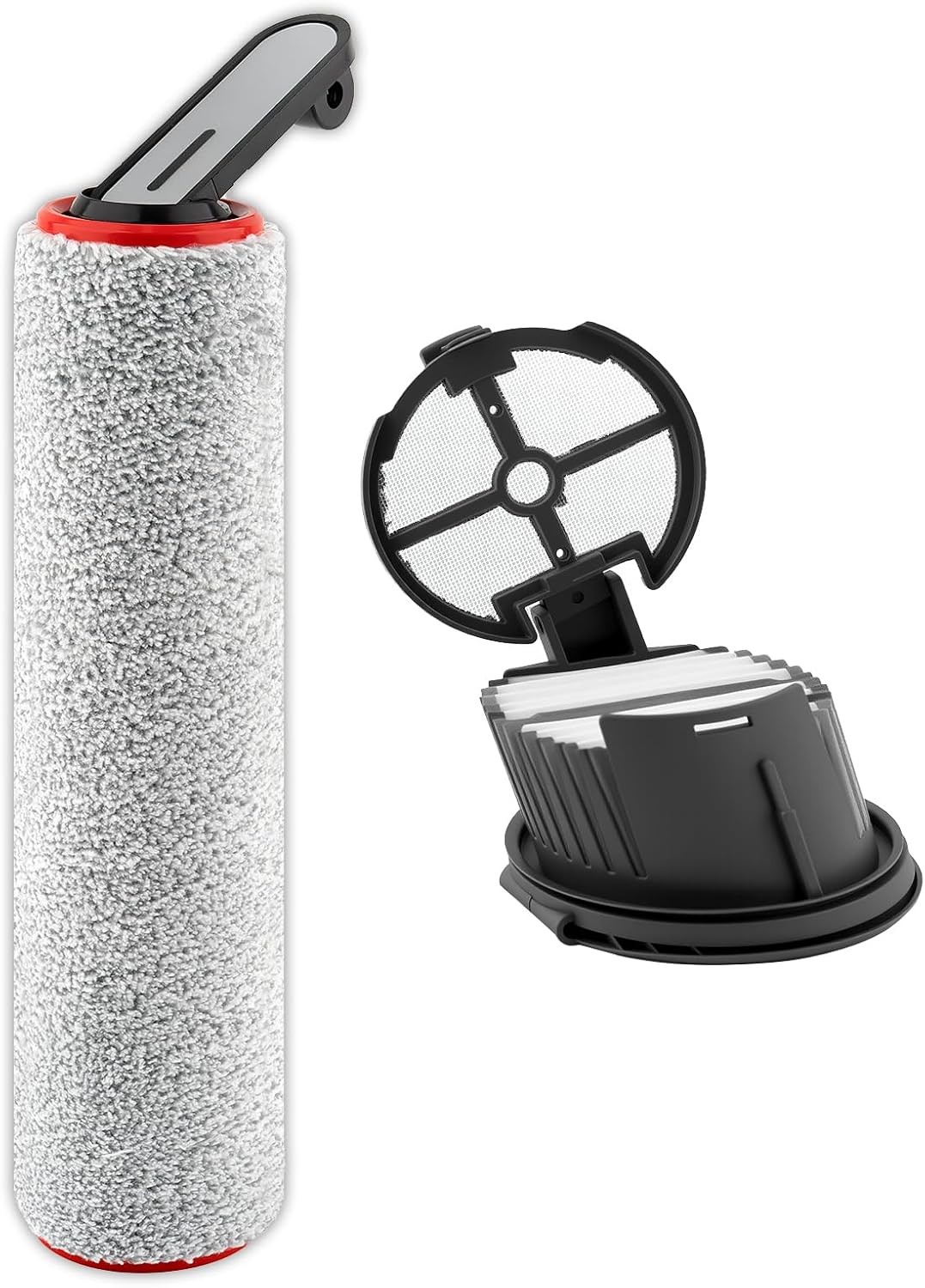 2 Pack H14 Pro Replacement Roller Brushes and HEPA Filters Compatible