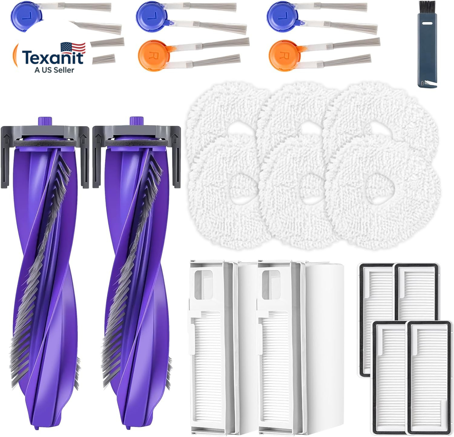 20 Pcs Replacement Vacuum Accessories Kit Compatible with Narwal Freo Pro Robot