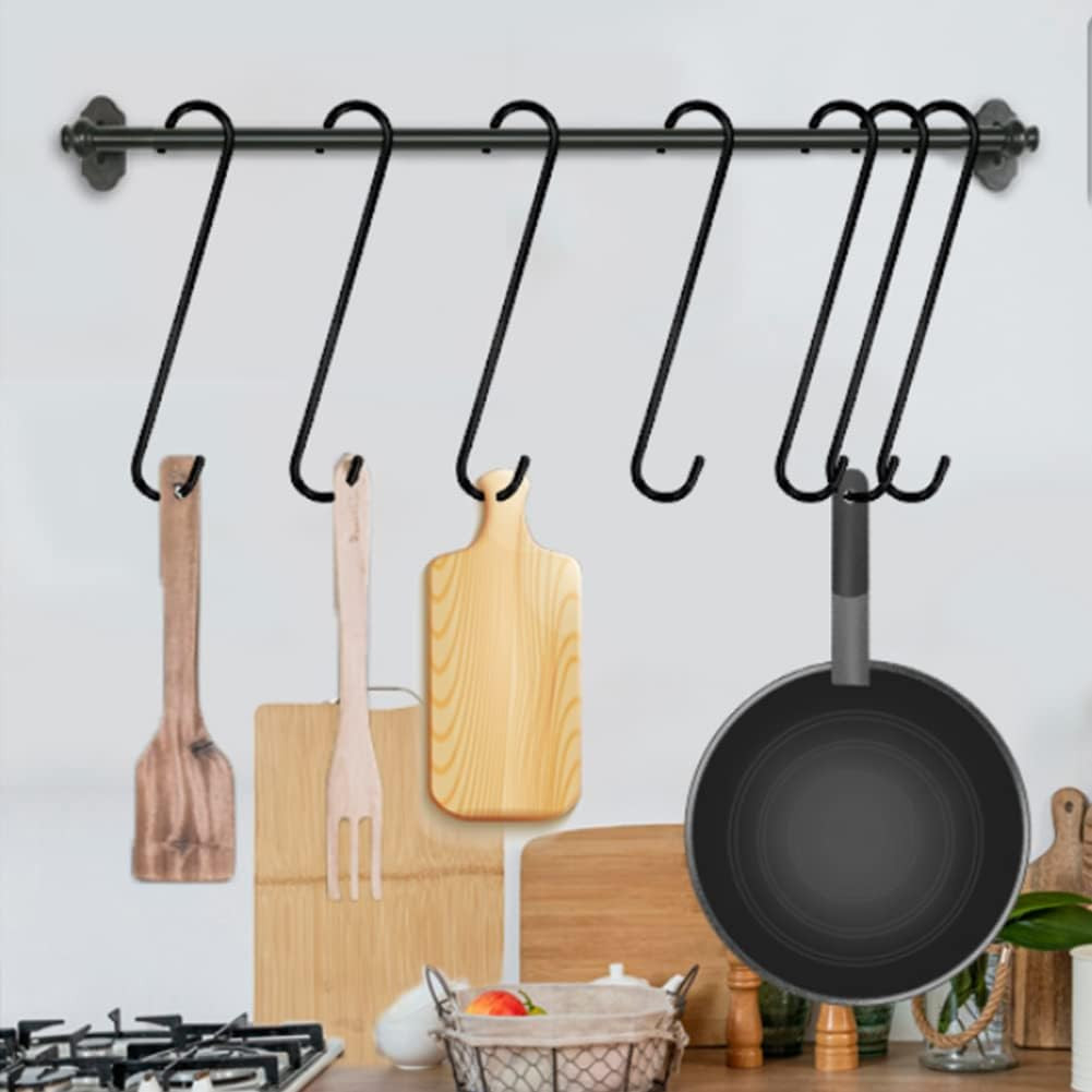 Extra Large Plant S Hooks (6 Pack 10 inch) Rust Resistan Heavy Duty Long S Hooks