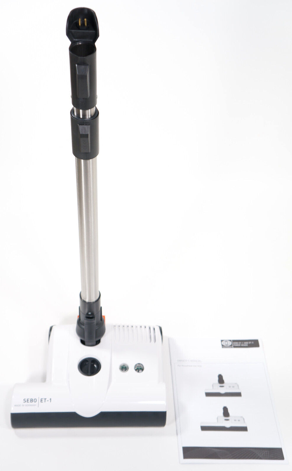 Sebo ET-1 Central Vacuum Carpet Cleaner Power Brush Head and Telescoping Wand