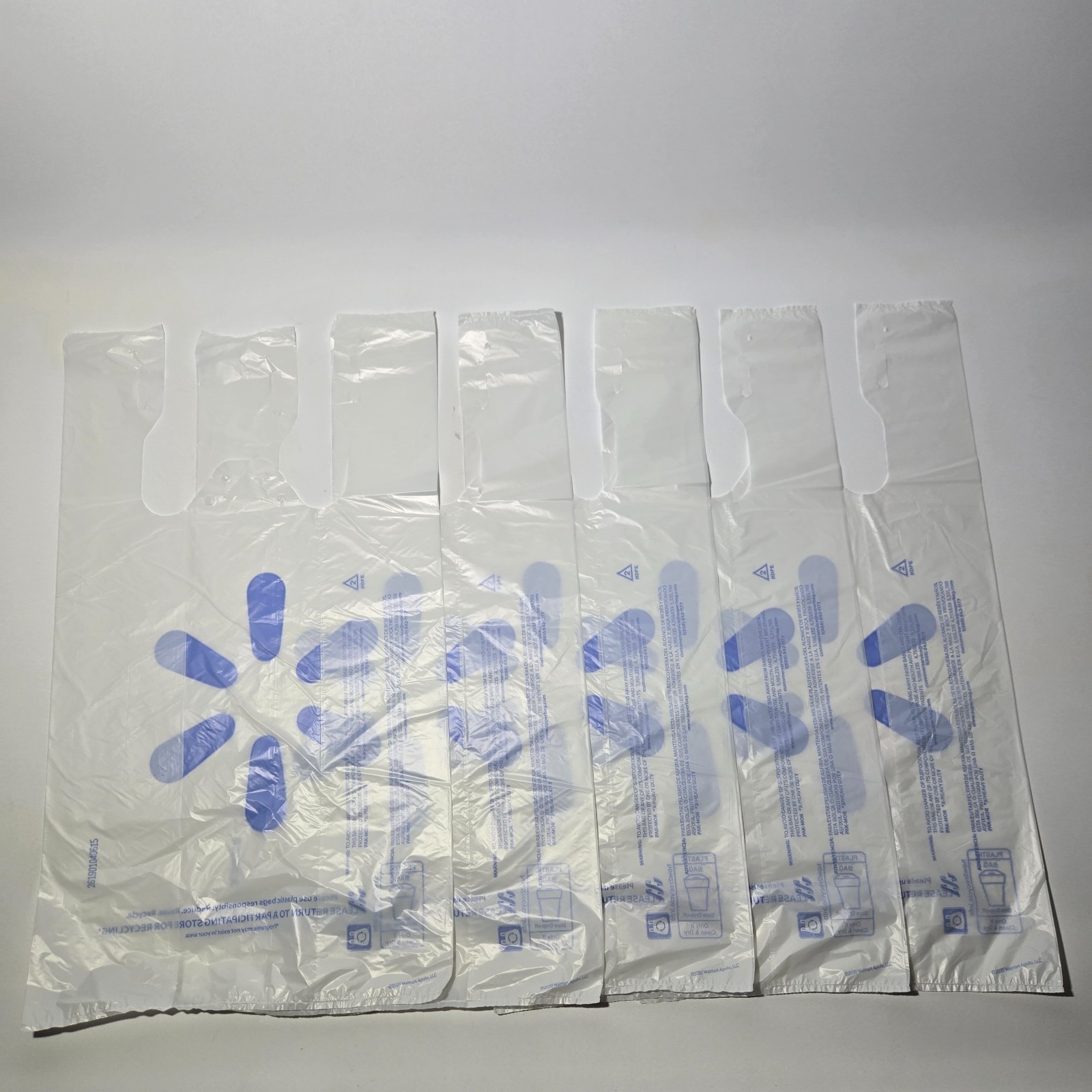 Walmart White Plastic Grocery Shopping Bags 11×14 Choose Number Crafts Trash