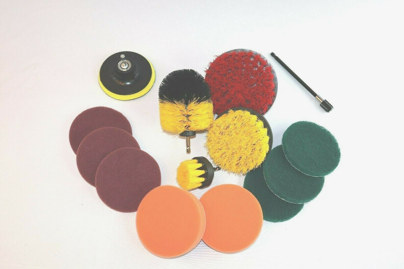 3 Piece Drill Brush Set + 11 Piece Drill Brush Attachment + Carry Bag SHIPS FREE