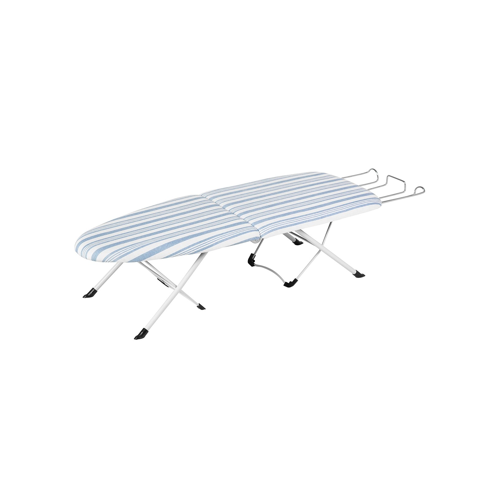 Tabletop Ironing Board Foldable with Iron Rest, Compact Steel Frame, Blue