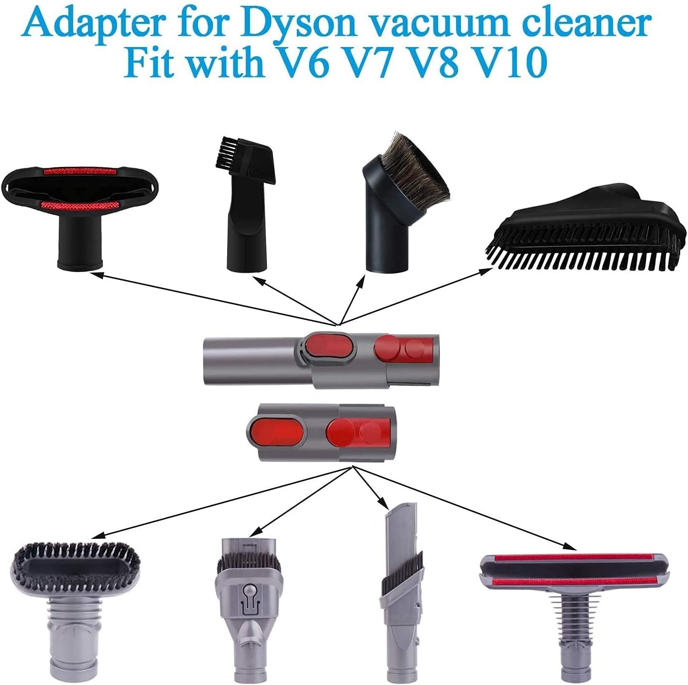 Brush Attachments Kit for Dyson V6 V7 V8 V10 V11 Accessories Vacuum Cleaner 8PCS