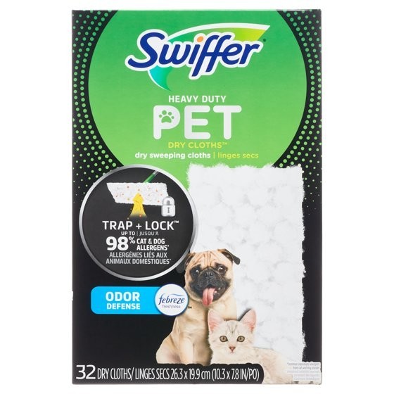 2 pack – Swiffer Hair Magnet Heavy Duty Pet Refills, Odor Defense, 32 Count