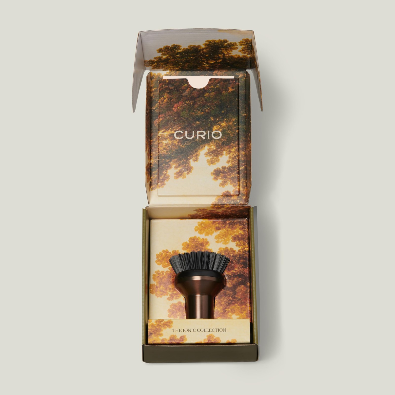 Curio Home Goods Ionic Palm Brush, Magnetized to Stand One Size, Bronze