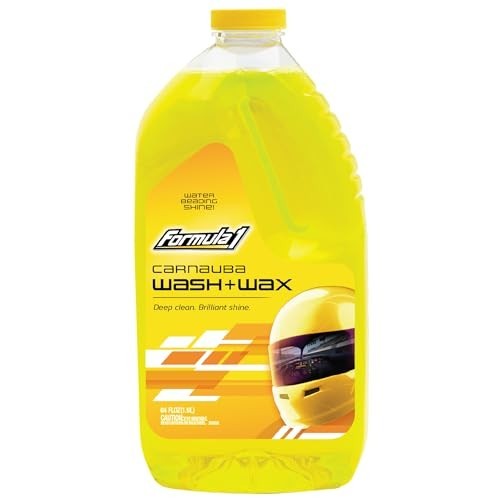 Car Wash Soap 2-in-1 Carnauba Wax 64 Ounce Deep Cleaning Foam Auto Detailing