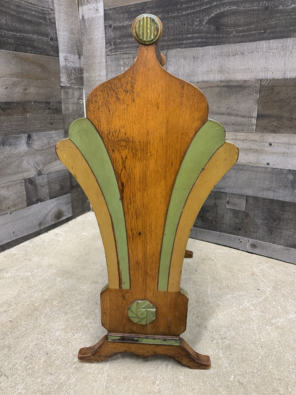 Vtg Art Nouveau Magazine Rack Florentine Footed Stand Wood Record Case Antique