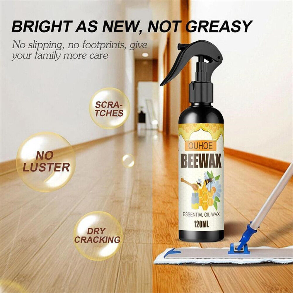 3× Natural Bee Wax Furniture Polish Spray Micro-Molecularized Beeswax w/ Tool US