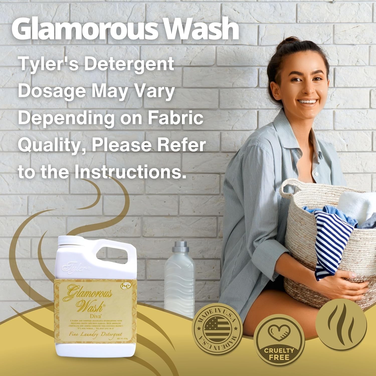 Tyler’s 16 Fl Oz Glamorous Wash & Keychain Bundle – Alluring Luxury for Laundry