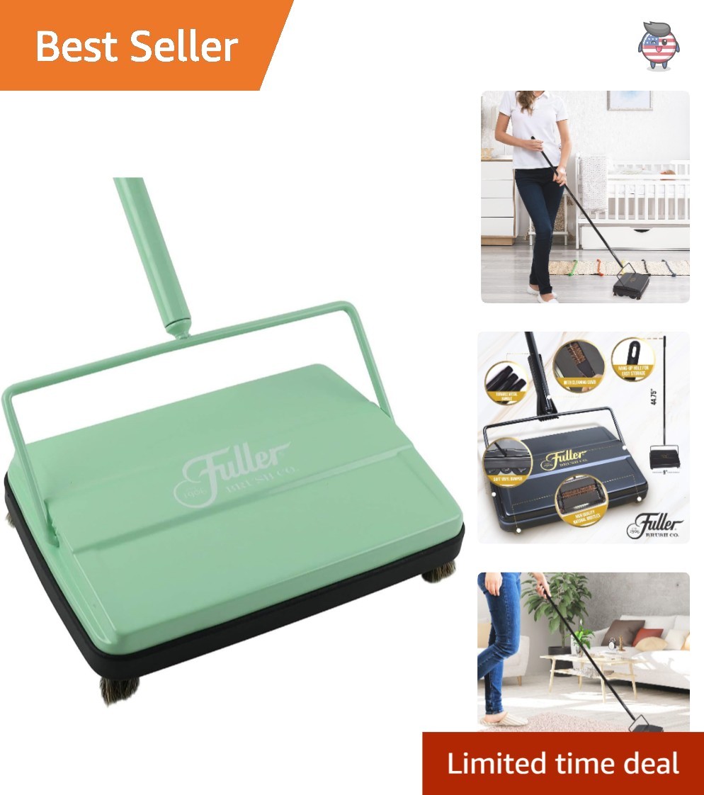 Electrostatic Carpet Sweeper in Fresh Mint – Lightweight & Efficient Cleaning