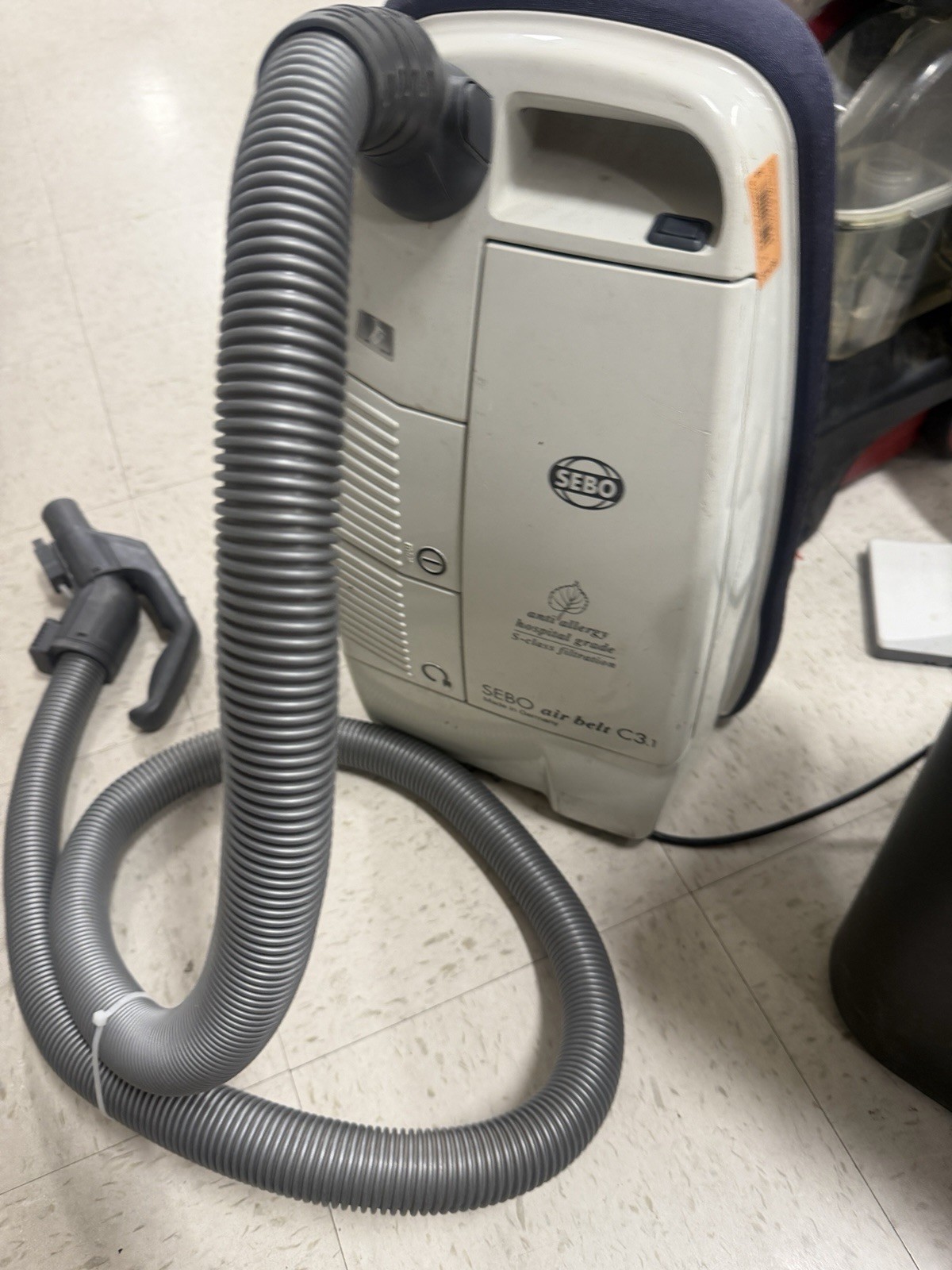 SEBO C3.1 Air Belt Hospital Grade Canister Vacuum w/ Want Floor Nozzle