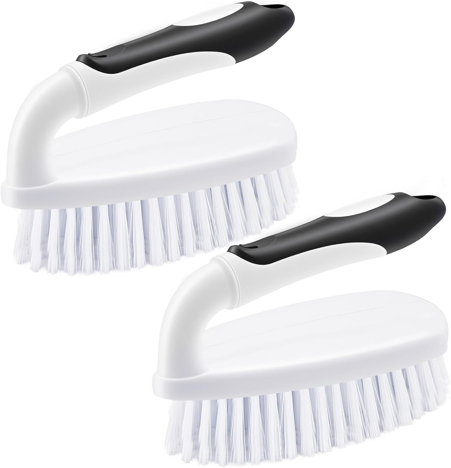 Scrub Brushes for Cleaning Heavy Duty Scrub Brush with Handle 2 Pack Black | Scr