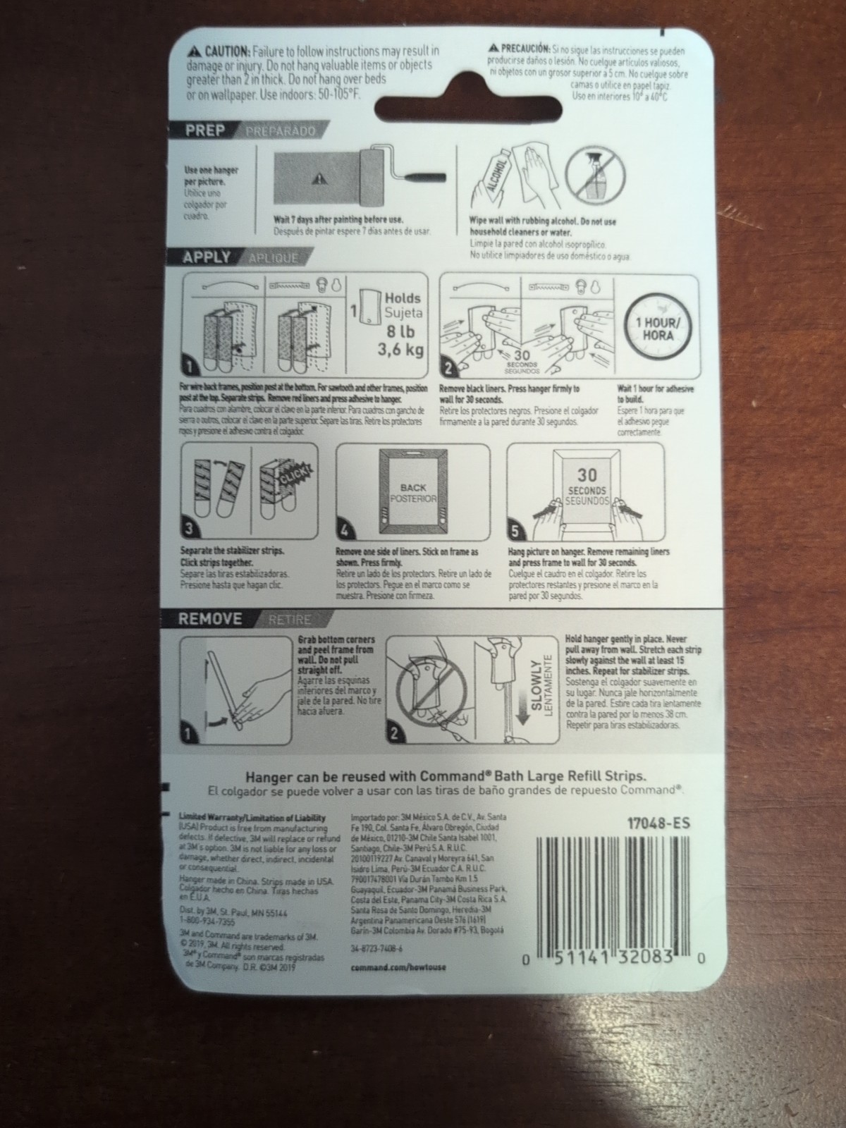 Command Silver Picture Hanger 8 lb. (Pack of 3)