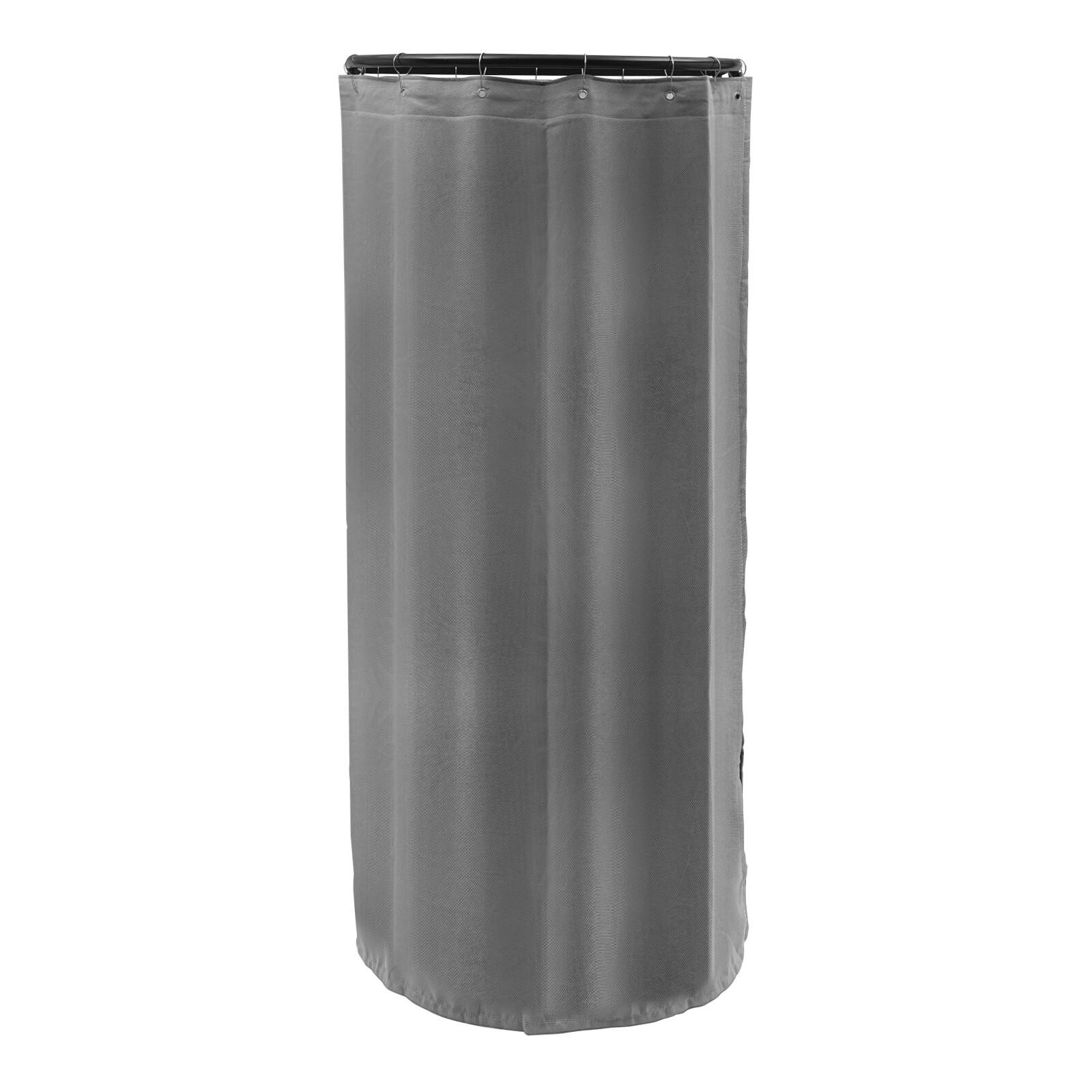Fitting Room with Grey Shading Curtain, Portable Clothing Store Dressing Room