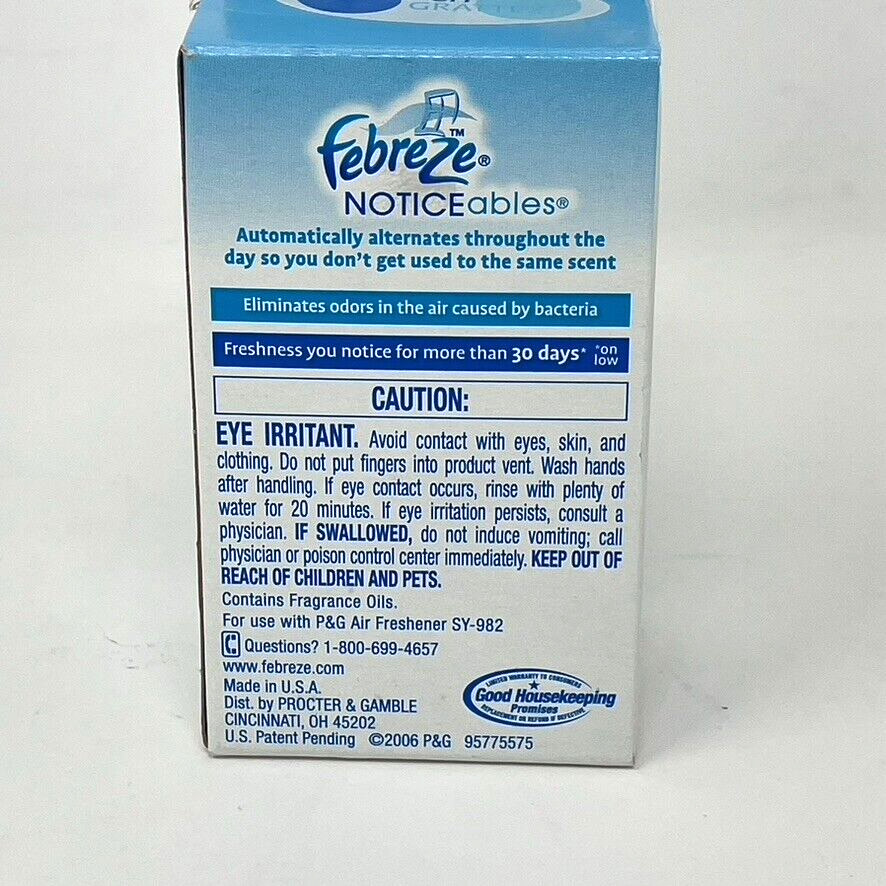 Febreze NOTICEables Scented Oil Refill Clothesline Breeze & Meadow Songs NEW