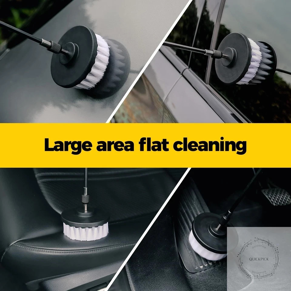 7Pack Drill Brush Attachment Set-Car Interior Detailing Kit，Power Scrubber Brush