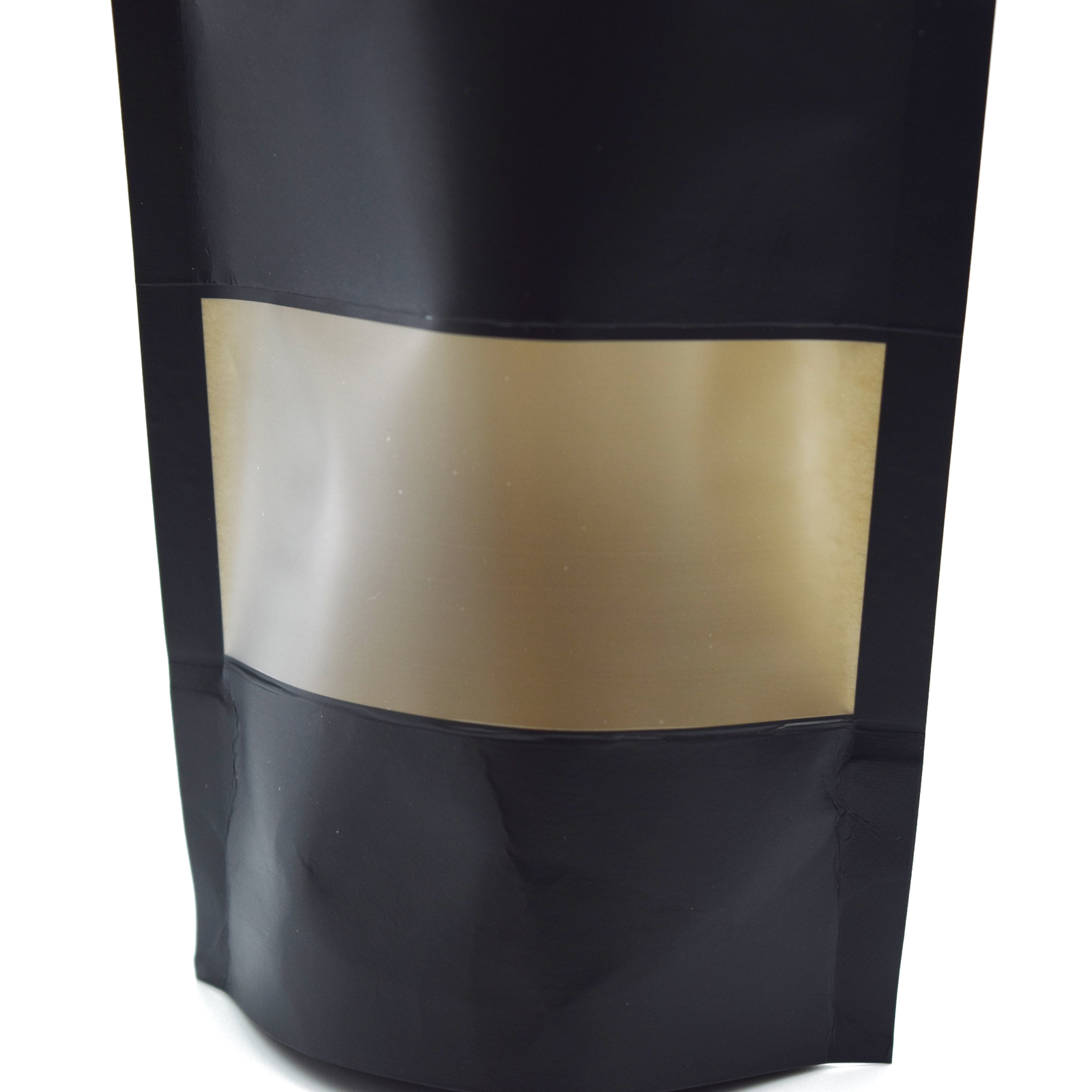 100 Kraft Paper Stand Up Pouches Plastic Window, Zipper Seal Party Favor Bags