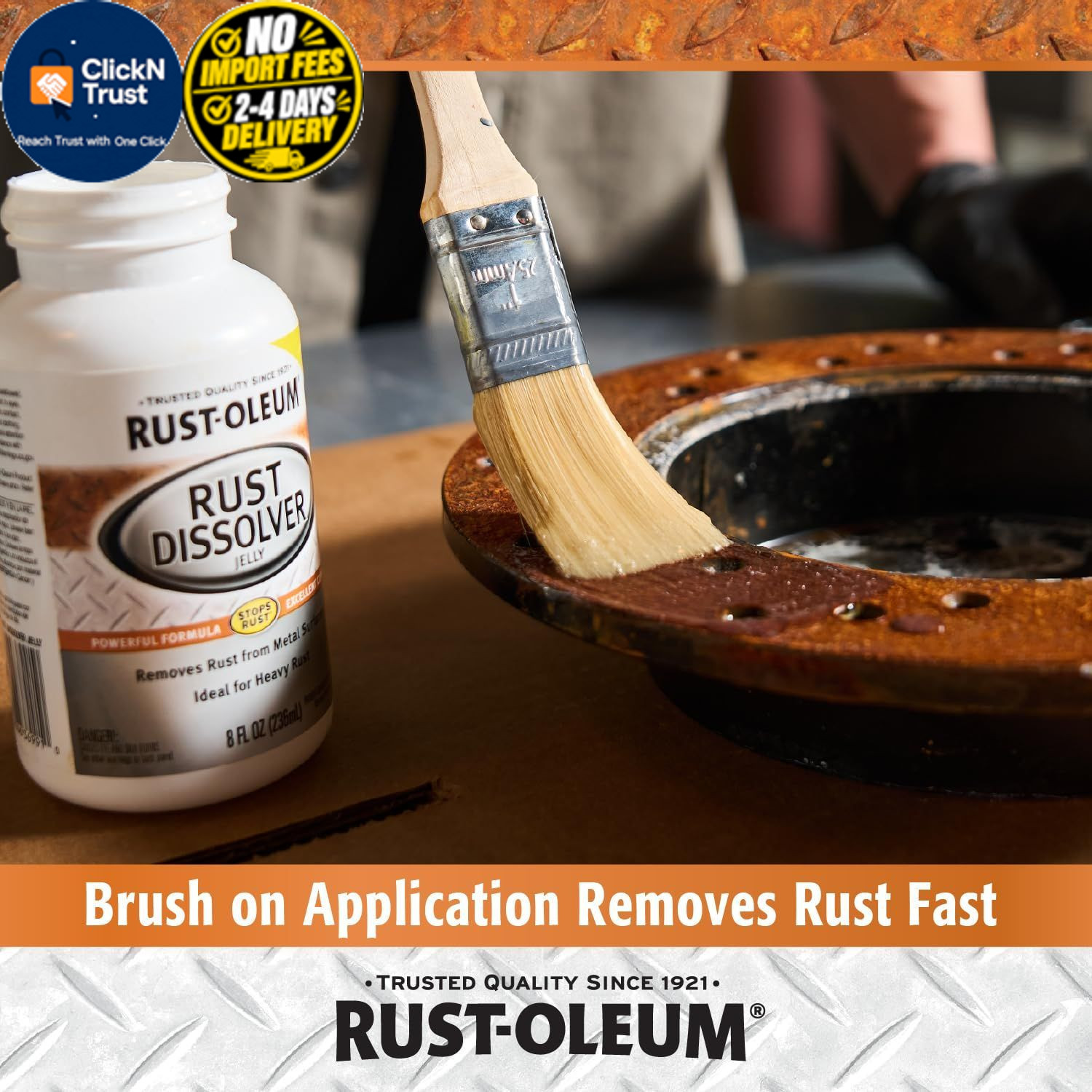 Rust-Oleum Rust Dissolver Jelly | Heavy-Duty 8 Fl Oz (Pack of 1), No Color