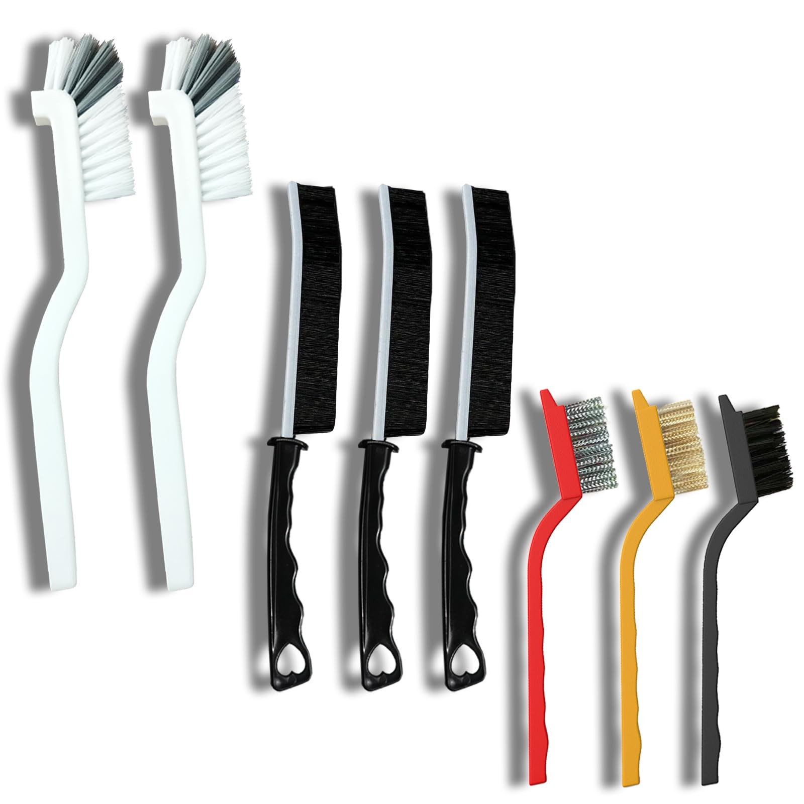 Crevice Cleaning Brush Set, Multi-Purpose Hard Bristle Brushes for Deep Clean…