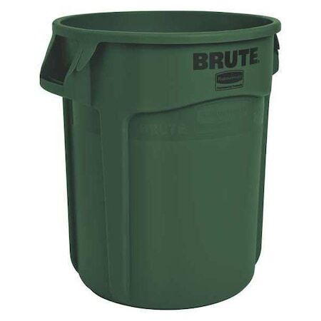 Rubbermaid Commercial Fg261000dgrn 10 Gal Round Trash Can, Dark Green, 15 5/8