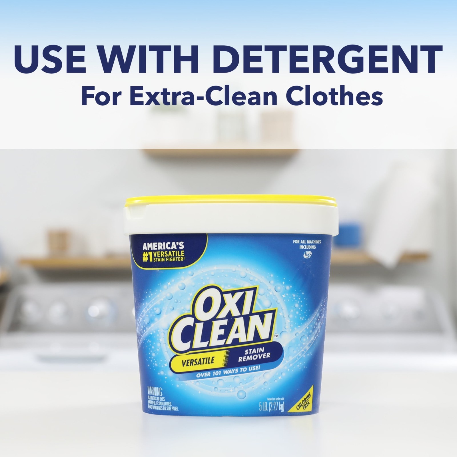 3 Pack OxiClean Versatile Stain Remover Powder, 5 lb Tub, Multi-Purpose Cleaner