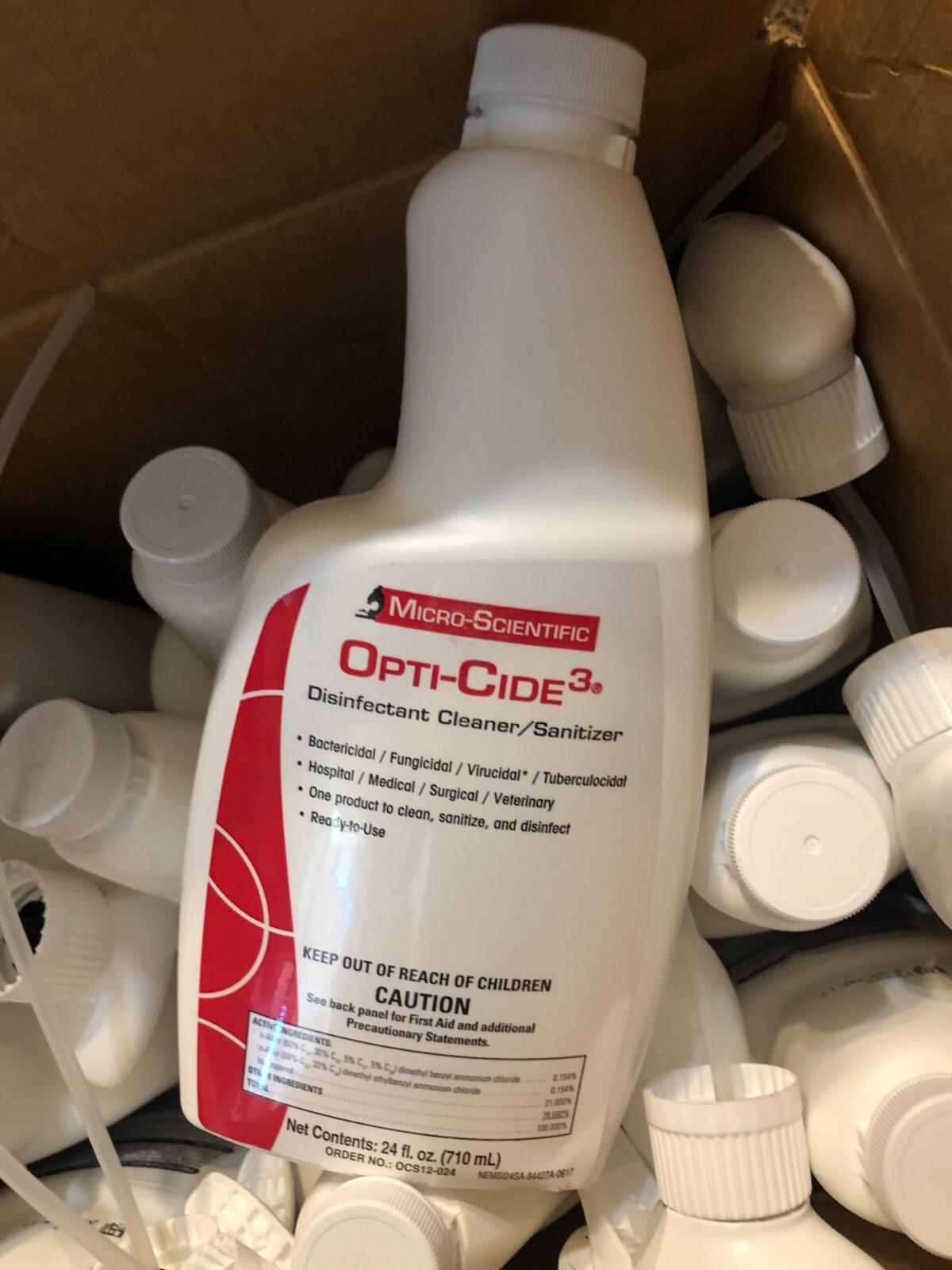 12 Bottles Micro-Scientific Opti-Cide 3 Healthcare Grade Cleaner 24 oz