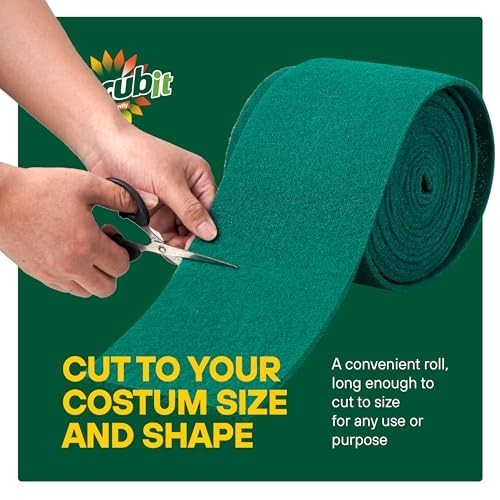 19FT Heavy Duty Non-Scratch Scouring Pad Roll – Abrasive Kitchen Scrubbers for P